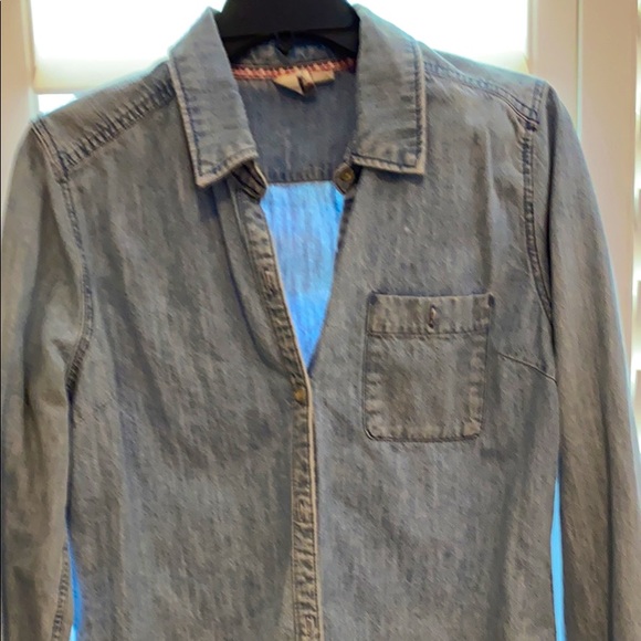 Long sleeve loose fitting jean dress - Picture 1 of 3